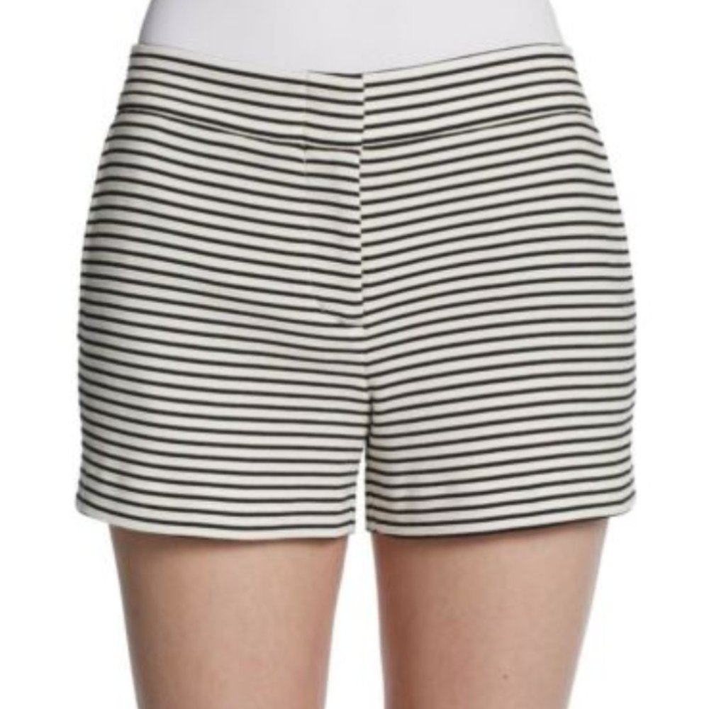 BCBG Striped Shorts - Black & Cream